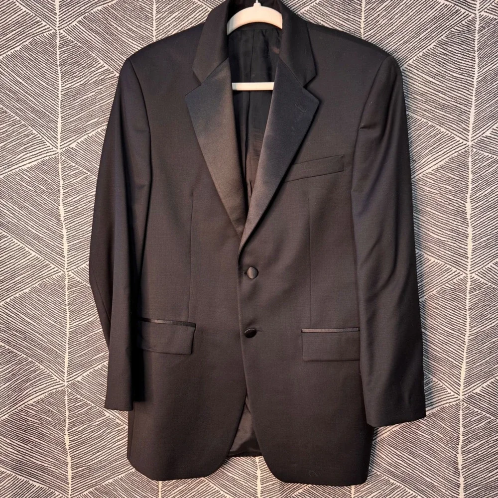 Ralph Lauren Black Wool Tuxedo Jacket Mens Formal‎ Evening Wear Sz 39 / M